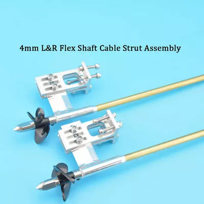 4mm Flex Shaft Bracket Strut Drive Dog Prop Nut Prop Shaft Assembly RC Boat • £27.59