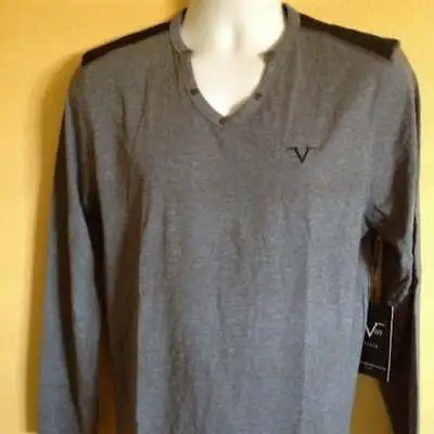 $34.99 • Buy Versace Italia 19V69 Men's Long Sleeve V Neck T-Shirt 