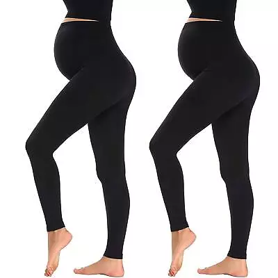 Women High Waist Maternity Leggings Belly Support Underwear Pregnancy Yoga Pants • £19.79