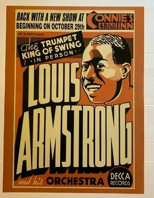 Louis Armstrong CONCERT VINTAGE JAZZ MUSIC  PRINT 18X24 POSTER  • $6