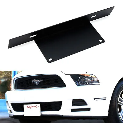 No Drill Front Bumper License Plate Bracket Relocator For 2013-2014 Ford Mustang • $30.59