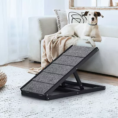 Alopet Dog Pet Ramp Adjustable Height Dogs Stairs Bed Sofa Car Foldable 70cm • $59.42