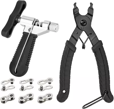 Bike Link Plier+Chain Breaker Splitter+6 Pairs Bicycle Missing Link Chain Plier • $18.97