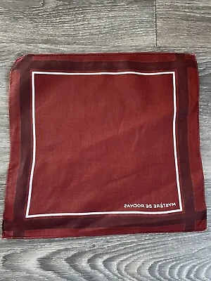 Mystere De Rochas Handkerchief Pocket Square Mens Brown Perfume 50 Count 10x10 • $85