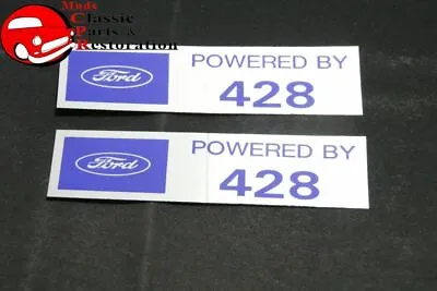 Ford  Powered By Ford 428  Valve Cover Decals Aftermarket W/Ford License • $999.99