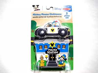 Melissa & Doug Disney Mickey Mouse Clubhouse Wooden Police Car & Station Set New • $7.98