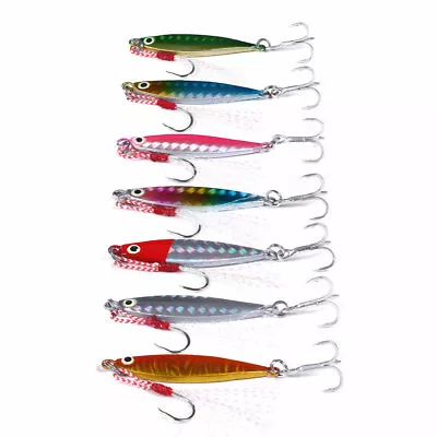 7PCS/Set Lead Metal Lure 7g 10g 15g 20g Spoon Bait Saltwater Jig Fishing Tackle • $10.31