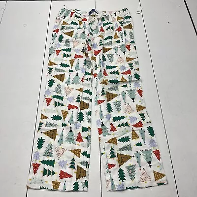 Old Navy White Christmas Tree Print Maternity Pajama Pants Women's Size Medium • £18.05