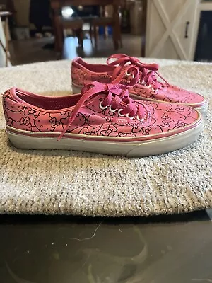VANS Authentic Off The Wall Pink Hello Kitty Women's Size 8.5 Mens 7 Limited • $9.96
