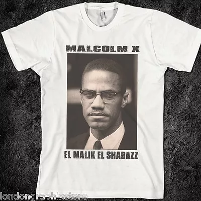 Malcolm X T-shirt MLK Ferguson Mike Brown Nelson Mandela New Black History • $19.99
