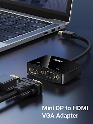 UGreen Dual Converter Mini DisplayPort To DVI & VGA  • $12.99