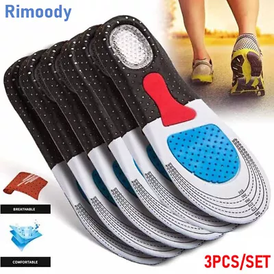 Men Gel Orthotic Sport Running Work Insoles Insert Shoe Pad Arch Support Cushion • $9.99