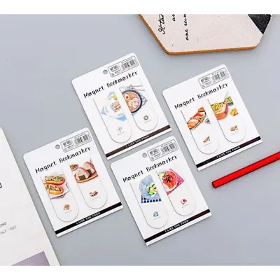 Japanese Food Magnetic Bookmark 2pcs Noodles Sushi Bread Kawaii Free UK Shipping • £3.99