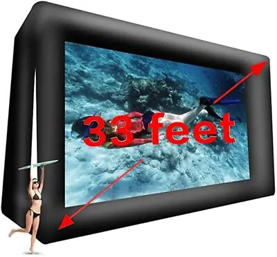 Huge Inflatable Movie Screen Outdoor Incl Blower - Seamless Front And Rear Proje • $209.98