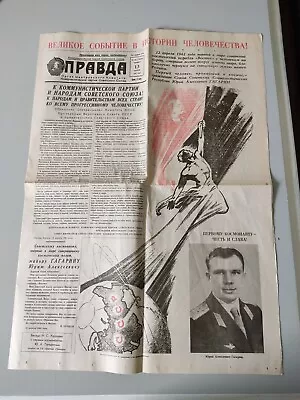 Pravda Newspaper 13 April 1961 Yuri Gagarin • £120