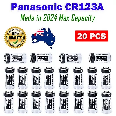 20X  Panasonic CR123A Industrial 3V Lithium Battery DL123 *2024* For Arlo Camera • $68.99