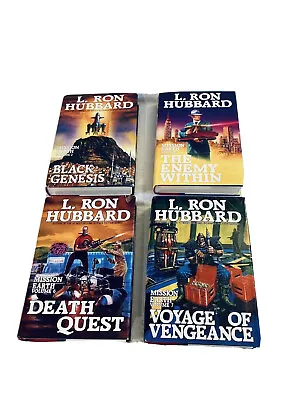 4 Book Lot Mission Earth 1st Editions By L. Ron Hubbard Hardcover - 2 3 6 7 • $15