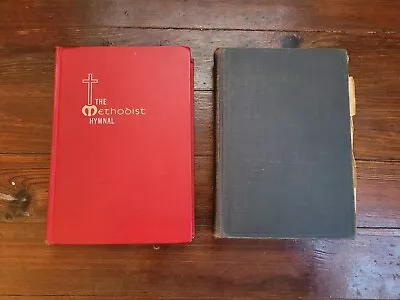 Lot Of 2 The Official Methodist Hymnal Songbook Church Red 1966 & Black 1935 • $14.99