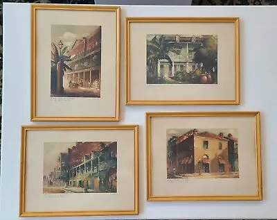 Lot Of 4 Vtg New Orleans Prints Framed Buildings Architectural Signed Al Mettel • $60