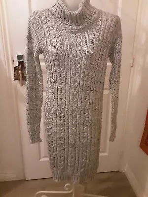 PRETTYLITTLETHNG  Grey Cable Knit  Dress Size S/M NEW • £5