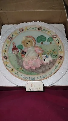 Cherished Teddies Nursery Rhyme Plate Collection MARY HAD A LITTLE LAMB 128902  • $8