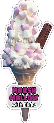 Ice Cream Van Sticker Marshmallow Flake 99 Cone Ice Cream Stickers Trailer Decal • £3.95