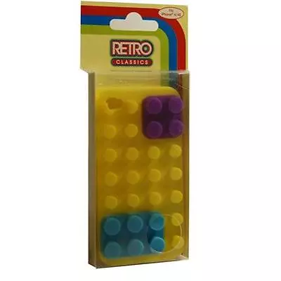 Building Block Style Retro IPhone 4S Case Cover Yellow BRAND NEW • £1.99