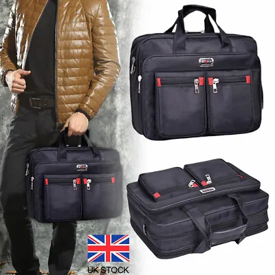 Men Laptop Messenger Hand Bag Briefcase Work Travel Office Document Handbag • £11.15