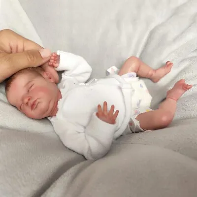 25cm Mini Reborn Doll Toy Cloth Body Handpainted Hair Realistic Newborn Toddler • $64.27