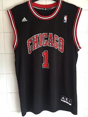 £15 • Buy Chicago Bulls 2012 Derrick Rose 1 Basket Ball Away Jersey NBA USA Medium 42-44 