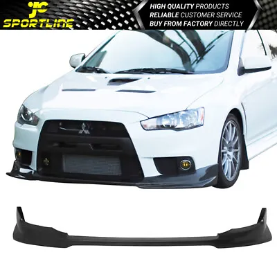 Fits 08-15 Mitsubishi Lancer Evolution X VR Style Front Bumper Lip - PU • $114.99