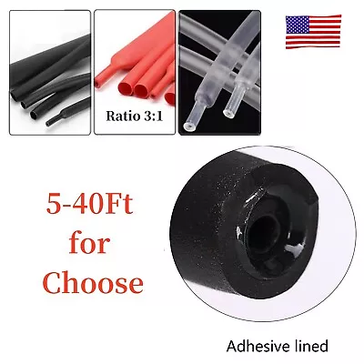 3 : 1 Heat Shrink Tubing With Adhesive Waterproof  Wire Wrap  Marine Grade • $12.99