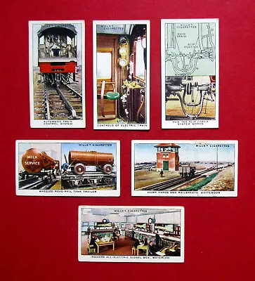 Wills  six Vintage  1938 Cigarette Cards   Railway Equipment  2-3-4-36-40-47 • £1.49