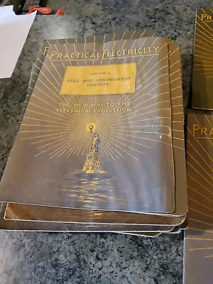 34 Practical Electricity Lesson Books Milwaukee School Of Engineering 1920s Tom • $90