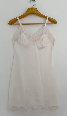 Vintage LORRAINE Women’s Full Slip Size 38 Ivory Nylon Lace Trim • $24.69