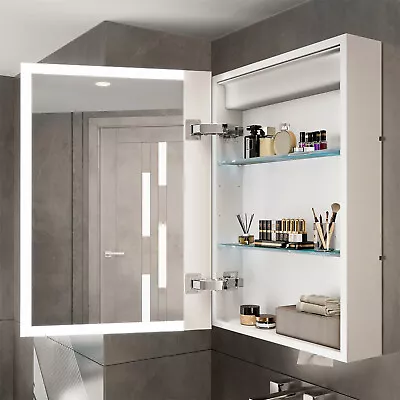 Wisfor LED Bathroom Medicine Mirror Cabinet Anti-Fog Dimming Mirror W/ Shelves  • $261.90