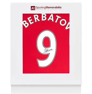 £175.99 • Buy Dimitar Berbatov Signed Manchester United Shirt - Home, 2019/2020, Number 9 - Gi