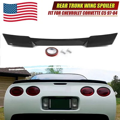 Rear Trunk Wing Spoiler Carbon Fiber For 1997~04 Corvette C5 ZR1 Extended Style • $132.99