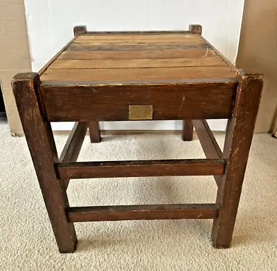 Vintage Antique Mission Oak Style Knaus Mfg Co. Slatted Footstool • $369.88