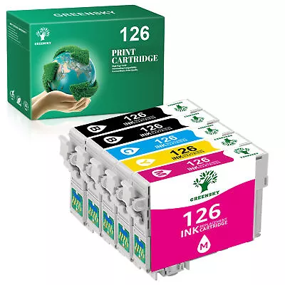 5PCS Ink For Epson 126 Workforce 435 520 545 845 WF-3520 WF-3530 WF-3540 WF-7010 • $18.69