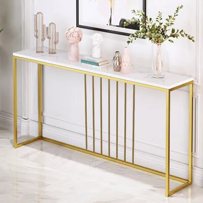 $159.96 • Buy Multi-function Marble Console Table Entryway Couch Table Spacious Storage Stand