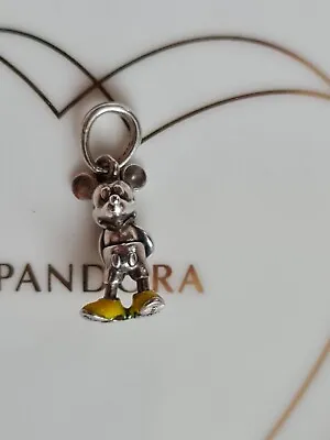 Pandora Disney Classic Mickey Pendant #397394EN06 • £20