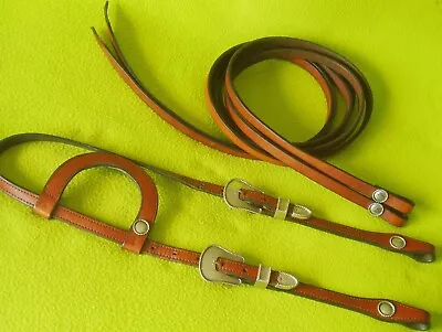 VERY NICE Vintage Silver Show HEADSTALL Bridle & 7'3  Split REINS~LIGHT USE~NR • $11.50