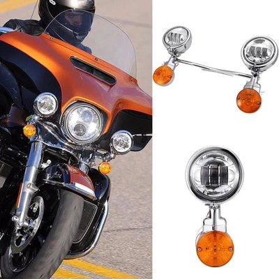 $179.99 • Buy LED Passing Turn Signals Fog Light Bar For Yamaha V-Star XVS 1100 1300 Custom