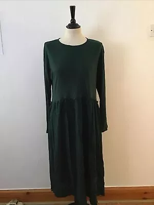 ZARA TRF Dark Green Stretchy MIDI Dress Size M • £7.99