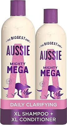 Aussie Mega Shampoo And Conditioner Set For Dry Damaged Hair XL VALUE PACK NEW • £18.59