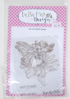 £5.99 • Buy Daisy Mae Rubber Stamp Set Bee And Butterfly Stamps Clear Card Making Crafts