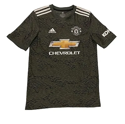 Adidas 2020-21 Manchester United Away Soccer Jersey EE2378 Grey Mens Size Small • $39.56