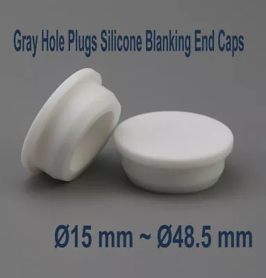 Cover Plug Grey Silicone Hole Cover Plug Hollow Cover Cap Seal Plug Φ15~Φ48.5mm • £3.35