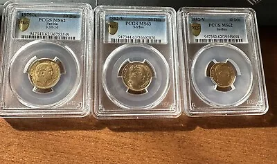 10 & 20 Dinara Gold Coin  Milan Montenegro 1882 1879 Gr NGC SERBIA YUGOSLAVIA • $7250